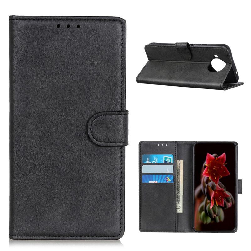 Folio Deksel for Xiaomi Mi 10T Lite 5G / Redmi Note 9 Pro 5G Svart Matt Skinneffekt