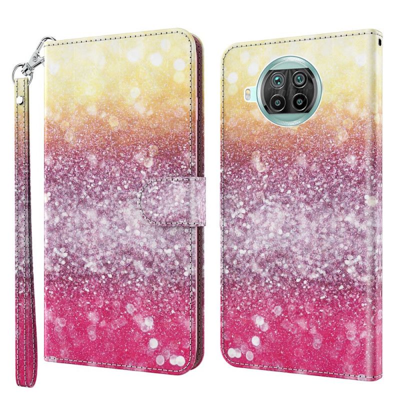 Folio Deksel Xiaomi Mi 10T Lite 5G / Redmi Note 9 Pro 5G Magenta Glitter Beskyttelse