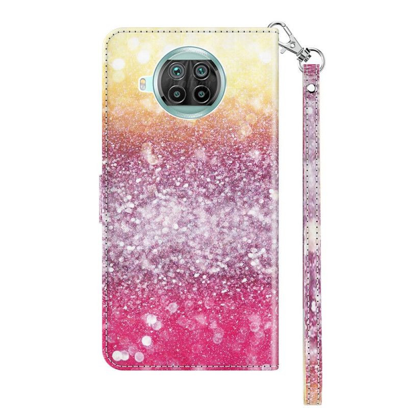 Folio Deksel Xiaomi Mi 10T Lite 5G / Redmi Note 9 Pro 5G Magenta Glitter Beskyttelse