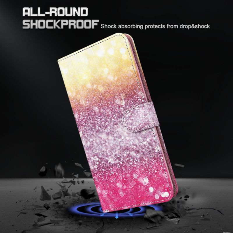 Folio Deksel Xiaomi Mi 10T Lite 5G / Redmi Note 9 Pro 5G Magenta Glitter Beskyttelse