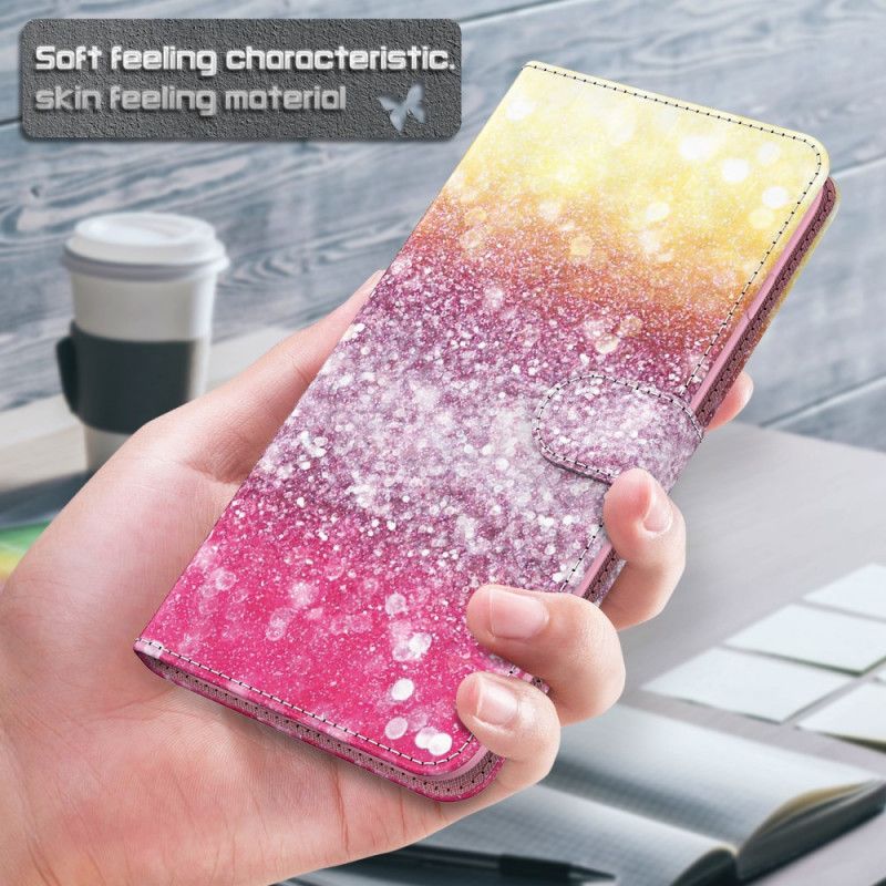 Folio Deksel Xiaomi Mi 10T Lite 5G / Redmi Note 9 Pro 5G Magenta Glitter Beskyttelse