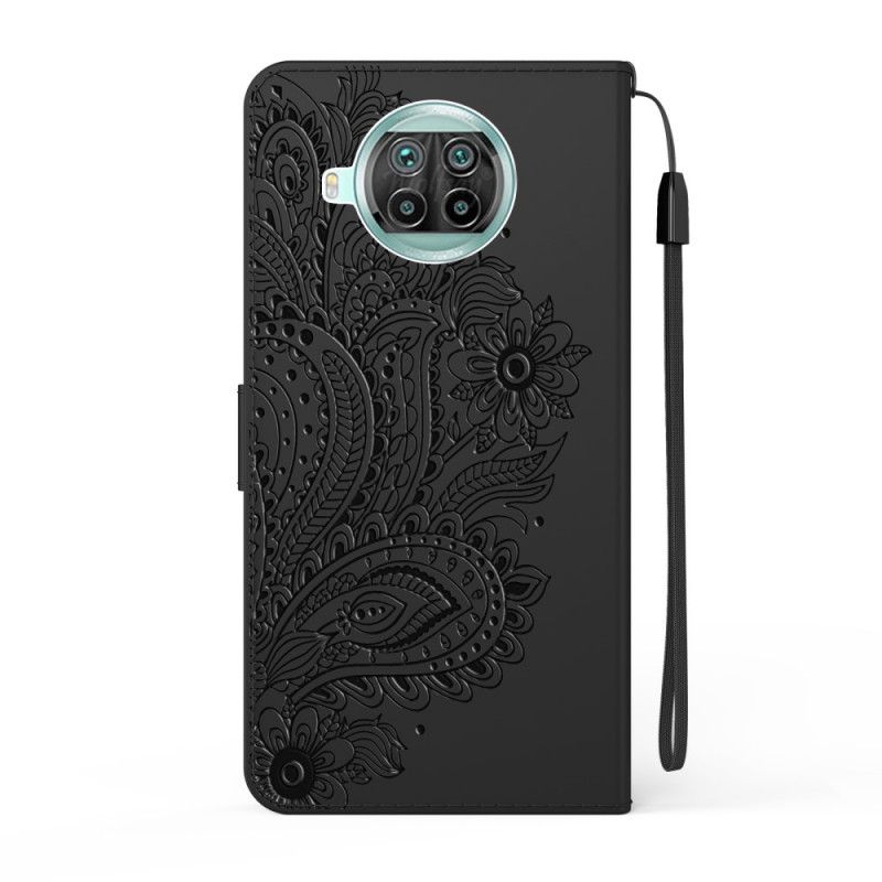 Folio Deksel Xiaomi Mi 10T Lite 5G / Redmi Note 9 Pro 5G Svart Barokk Med Tanga Anti-fall