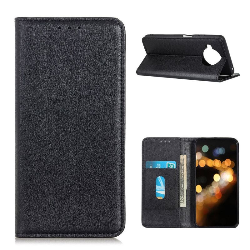 Folio Deksel Xiaomi Mi 10T Lite 5G / Redmi Note 9 Pro 5G Svart Litchi