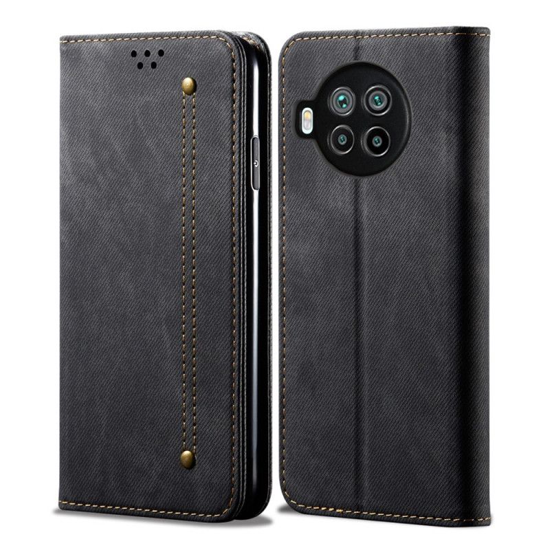 Folio Deksel Xiaomi Mi 10T Lite 5G / Redmi Note 9 Pro 5G Svart Mobildeksel Jeansstoff