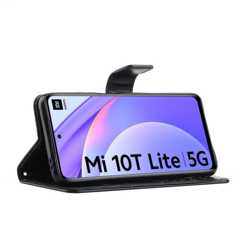 Folio Deksel Xiaomi Mi 10T Lite 5G / Redmi Note 9 Pro 5G Svart Tre Og Tangaugler Beskyttelse