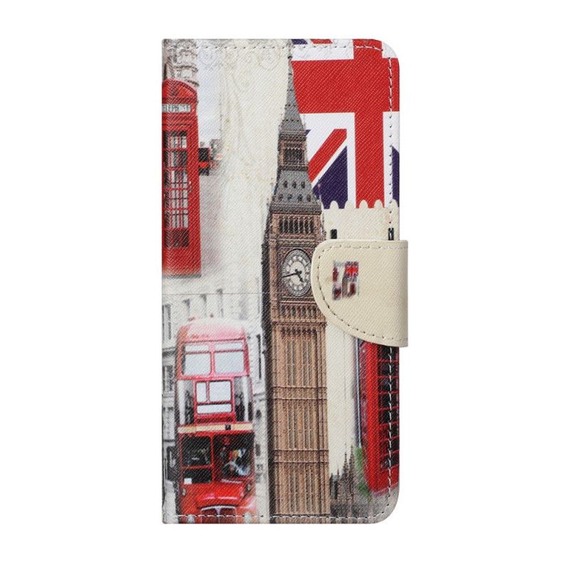 Lærdeksel Folio Deksel Xiaomi Mi 10T Lite 5G / Redmi Note 9 Pro 5G Mobildeksel London Liv