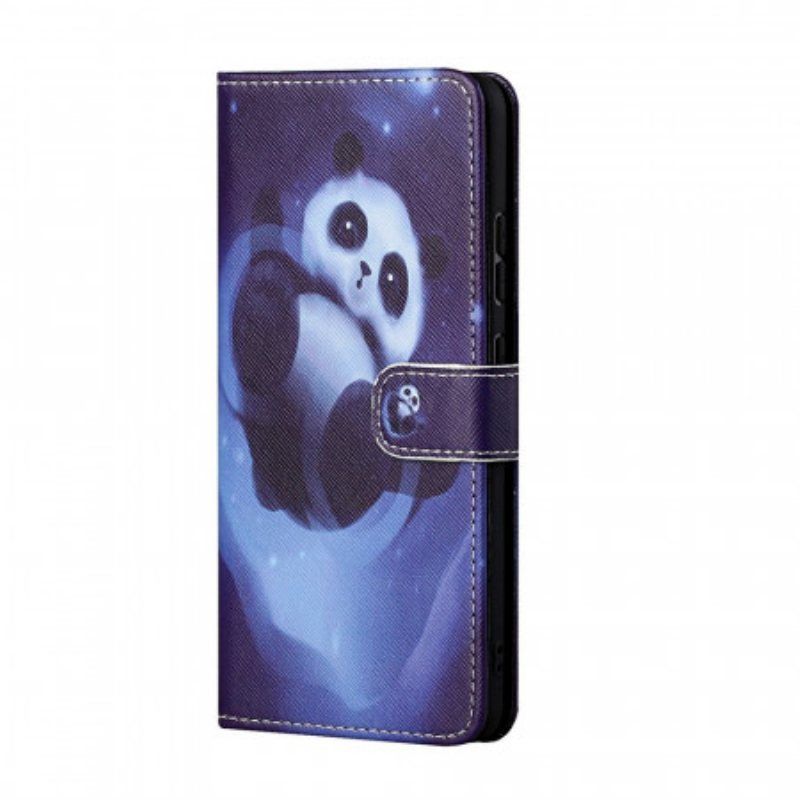 Lærdeksel Til Samsung Galaxy M23 5G Med Kjede Strappy Panda