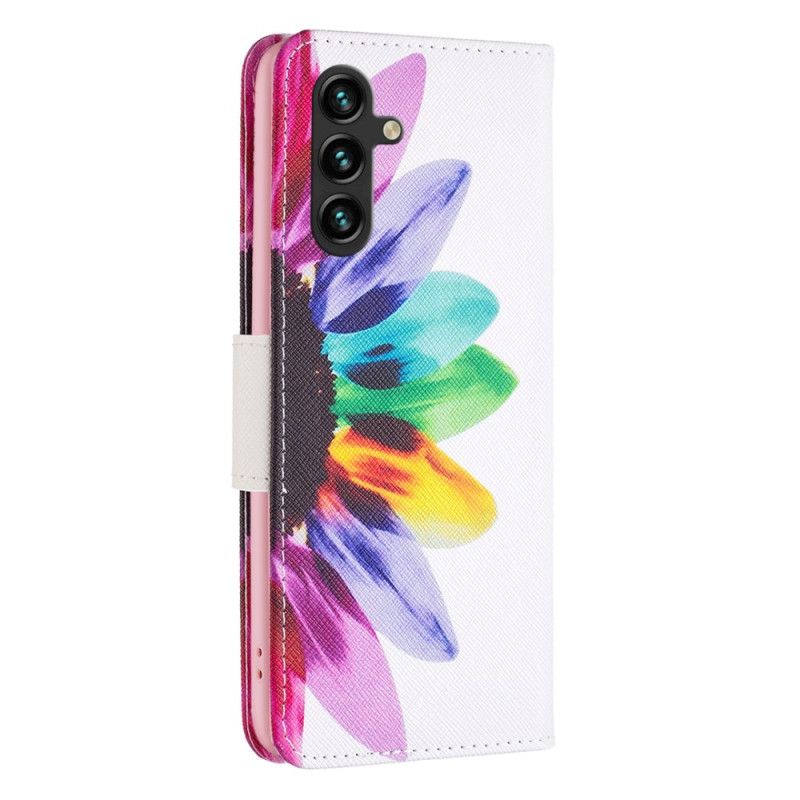 Folio Deksel Samsung Galaxy A15 Akvarellblomst