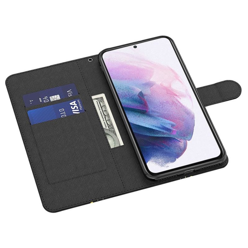 Folio Deksel Samsung Galaxy A15 Bambus Panda Med Stropp Beskyttelse Deksel