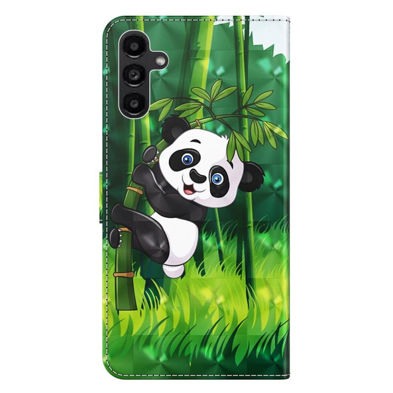 Folio Deksel Samsung Galaxy A15 Bambus Panda Med Stropp Beskyttelse Deksel