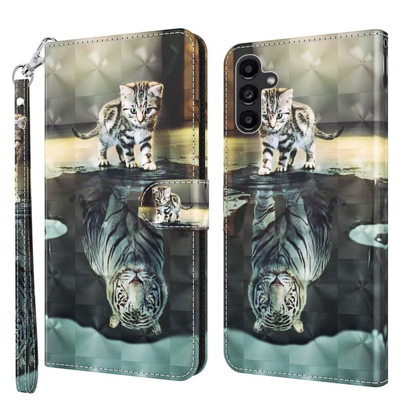 Folio Deksel Samsung Galaxy A15 Katt Og Tiger