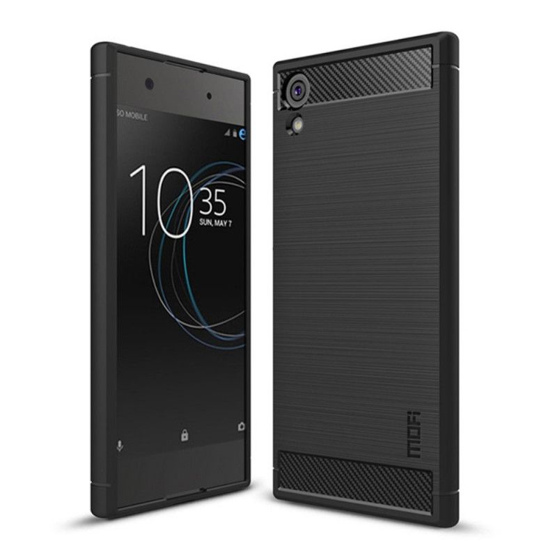 Deksel Sony Xperia XA1 Svart Imak Børstet Karbonfiber Anti-fall