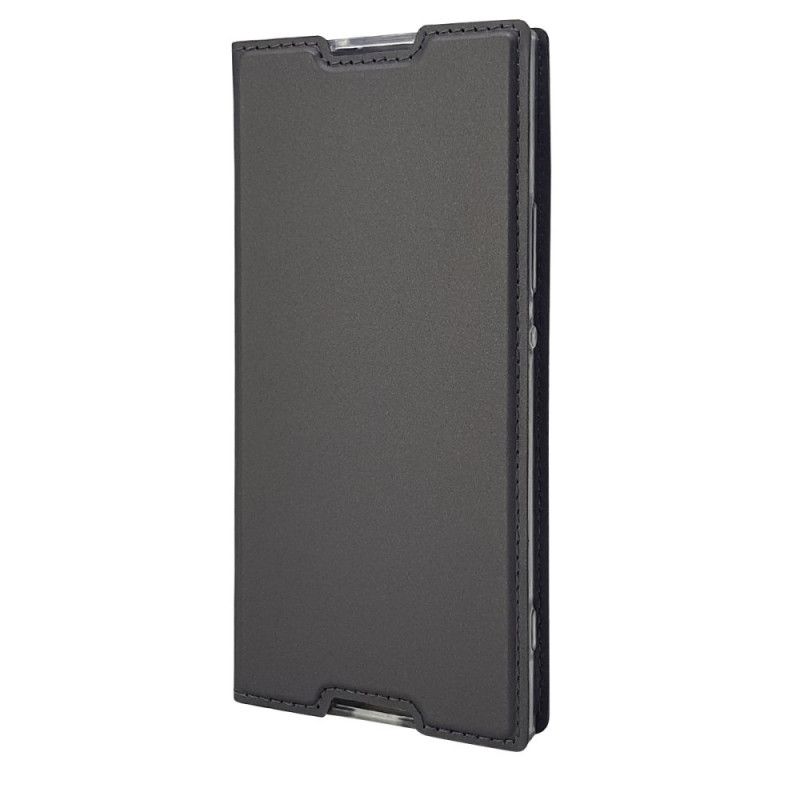 Folio Deksel Sony Xperia XA1 Svart Kortholder I Skinneffekt Beskyttelse