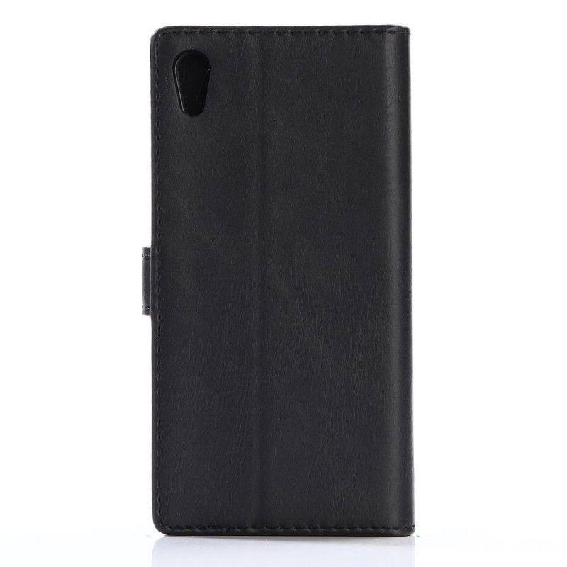 Folio Deksel Sony Xperia XA1 Svart Retro Skinneffekt Anti-fall