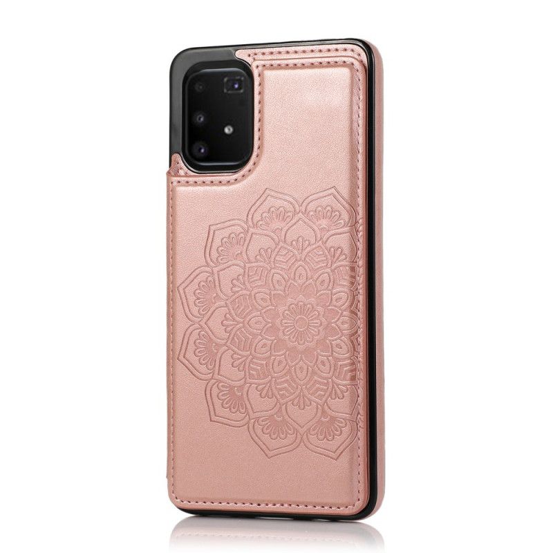 Deksel for Samsung Galaxy S10 Lite Grå Mandala-Trykkortholder