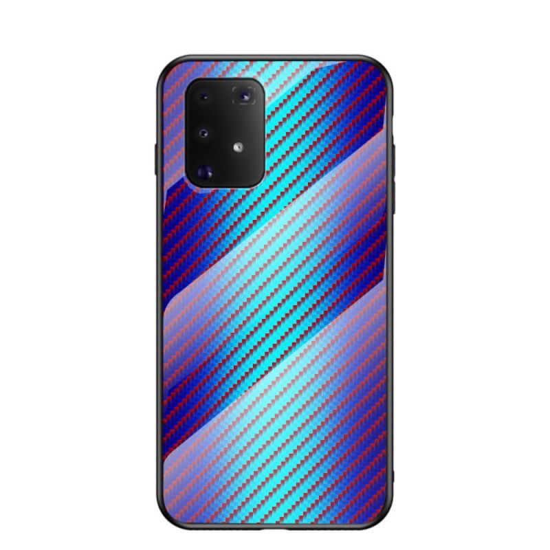 Deksel for Samsung Galaxy S10 Lite Svart Herdet Glass I Karbonfiber