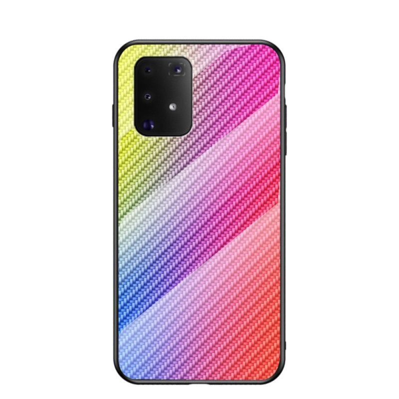 Deksel for Samsung Galaxy S10 Lite Svart Herdet Glass I Karbonfiber