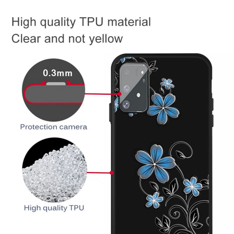 Deksel Samsung Galaxy S10 Lite Blå Blomster Anti-fall