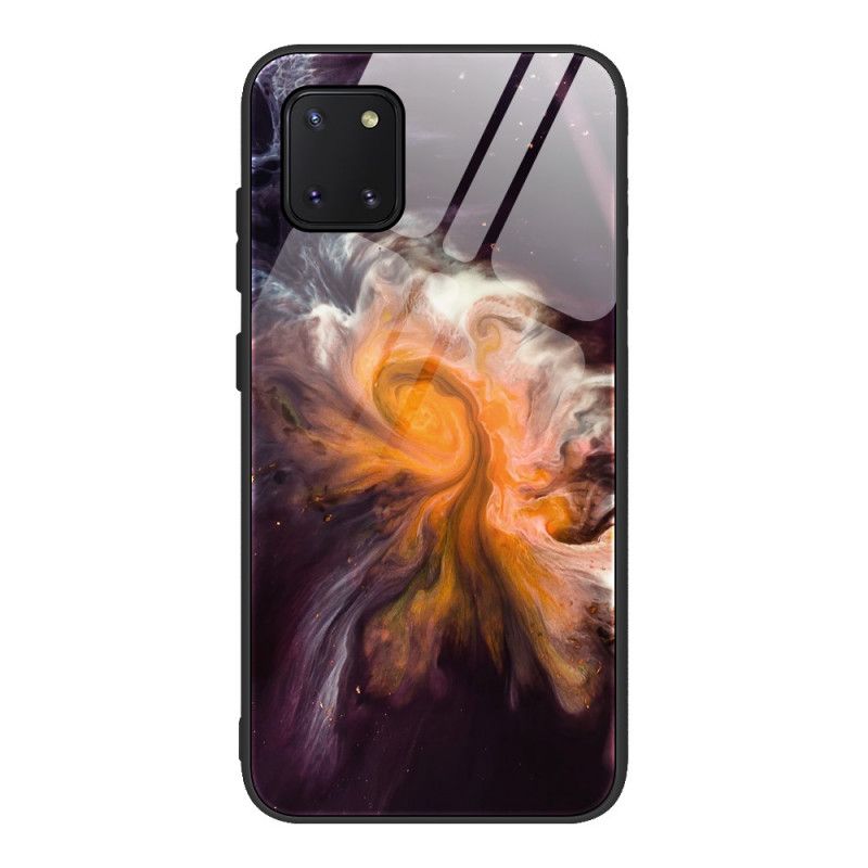 Deksel Samsung Galaxy S10 Lite Turkis Marmorfarger Herdet Glass