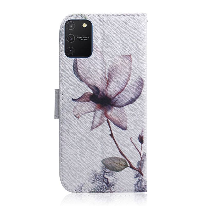 Folio Deksel for Samsung Galaxy S10 Lite Gammel Roseblomst