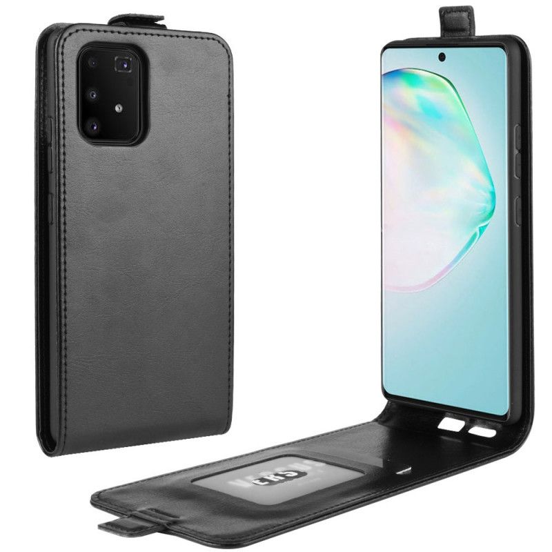 Folio Deksel for Samsung Galaxy S10 Lite Svart Sammenleggbar Skinneffekt