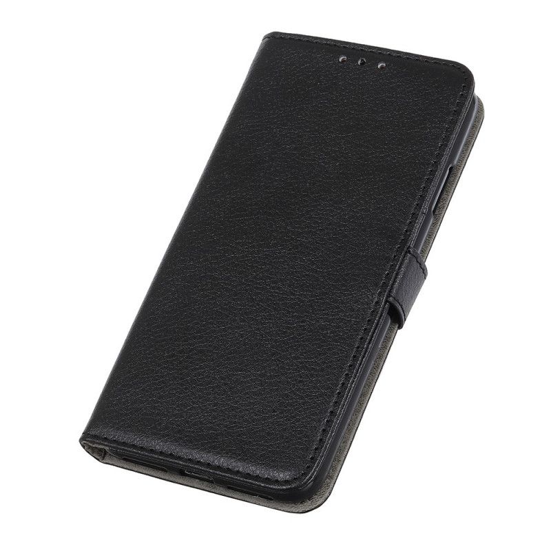 Folio Deksel for Samsung Galaxy S10 Lite Svart Tradisjonelt Litchi