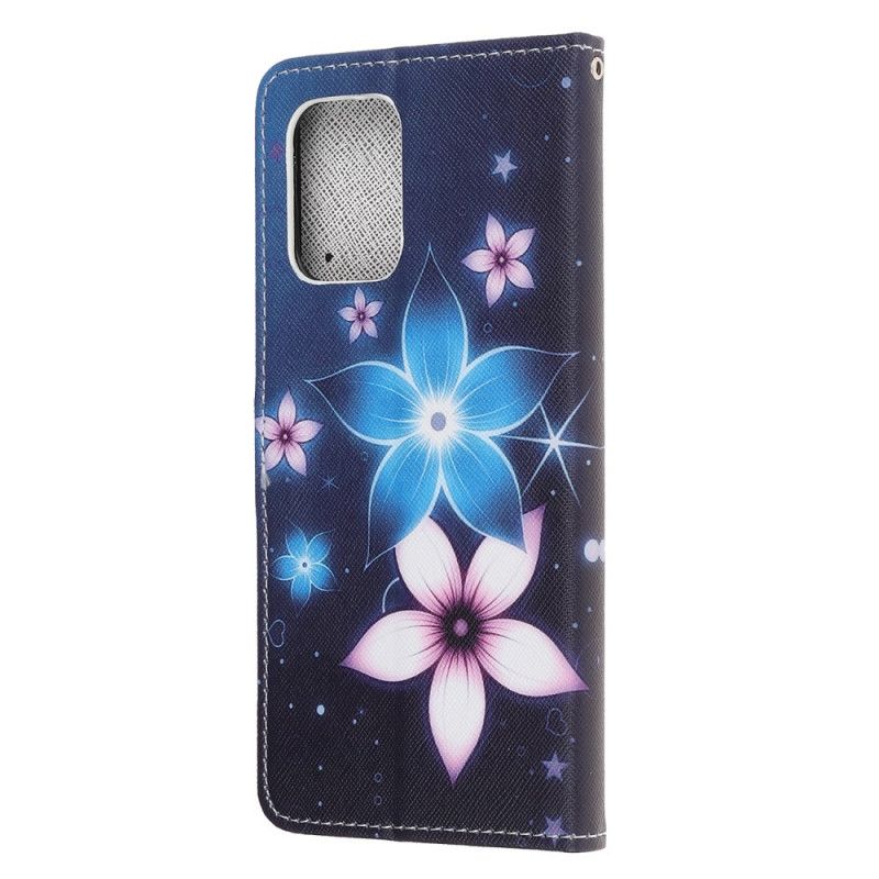 Folio Deksel Samsung Galaxy S10 Lite Måneblomster Med Tanga