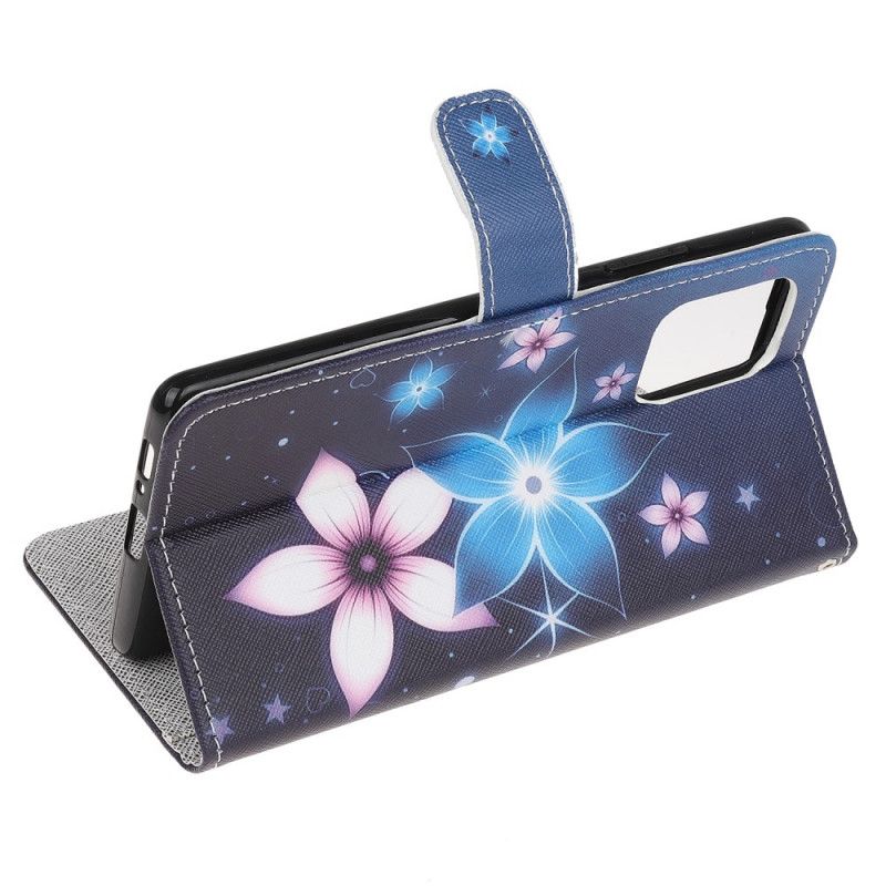 Folio Deksel Samsung Galaxy S10 Lite Måneblomster Med Tanga