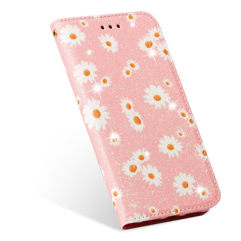 Folio Deksel Samsung Galaxy S10 Lite Oransje Tusenfryd Imitert Skinn