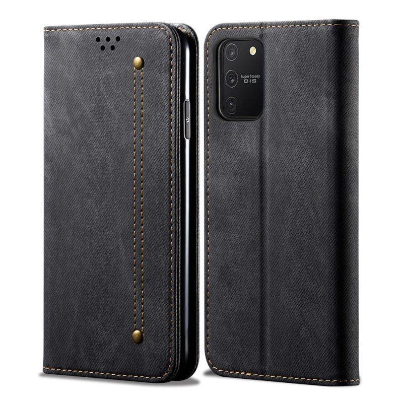 Folio Deksel Samsung Galaxy S10 Lite Svart Jeansstoff