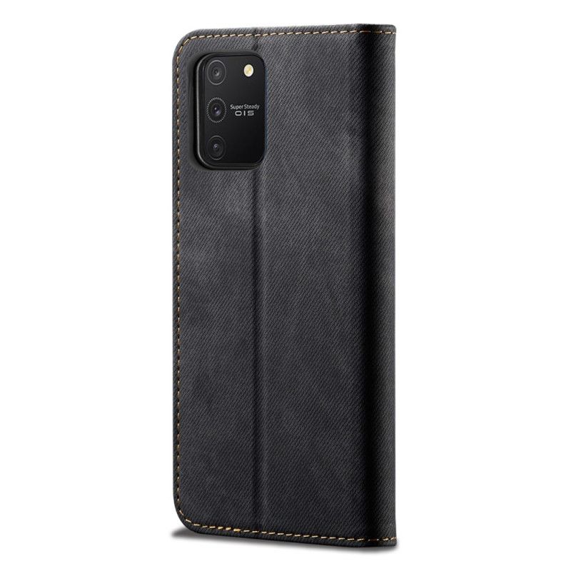 Folio Deksel Samsung Galaxy S10 Lite Svart Jeansstoff