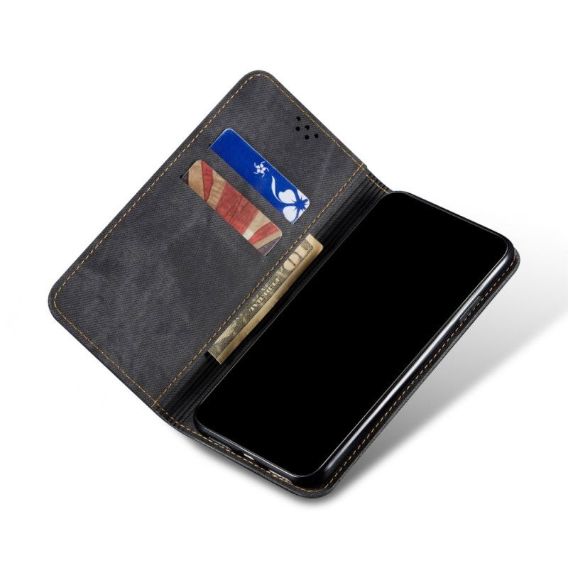 Folio Deksel Samsung Galaxy S10 Lite Svart Jeansstoff