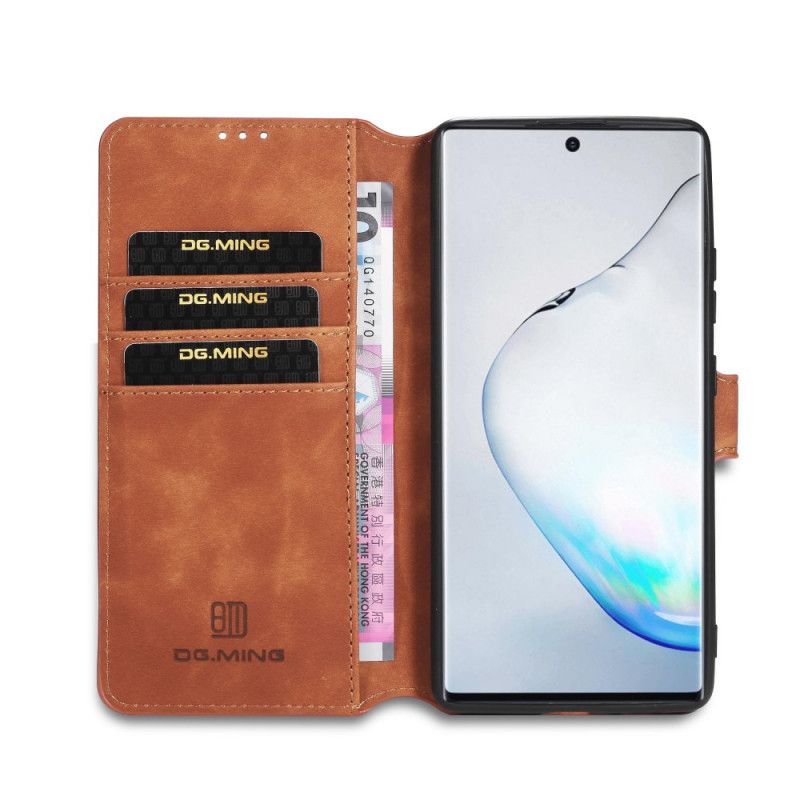 Folio Deksel Samsung Galaxy S10 Lite Svart Retro Dg.Ming Beskyttelse