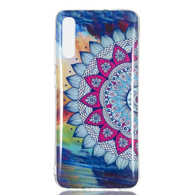 Deksel for Samsung Galaxy A70 Fluorescerende Mandala