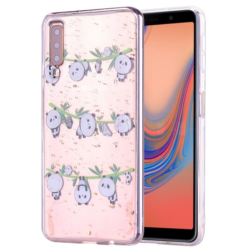 Deksel for Samsung Galaxy A70 Morsomme Og Glitrende Pandaer