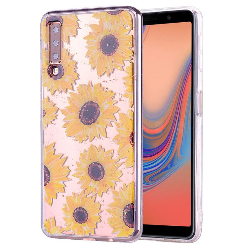 Deksel for Samsung Galaxy A70 Solsikker Og Dryss