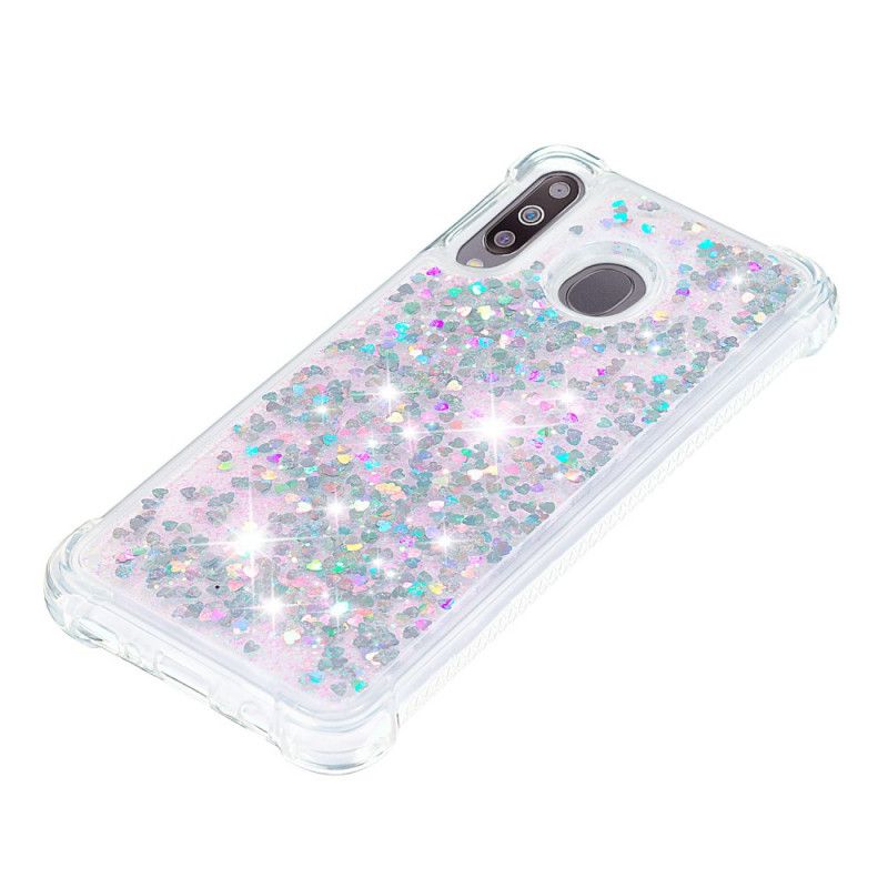 Deksel Samsung Galaxy A70 Sølv Lystglitter Beskyttelse