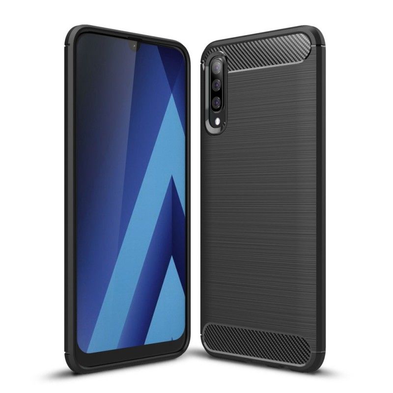 Deksel Samsung Galaxy A70 Svart Børstet Karbonfiber