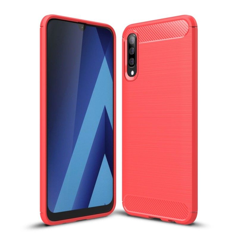 Deksel Samsung Galaxy A70 Svart Børstet Karbonfiber