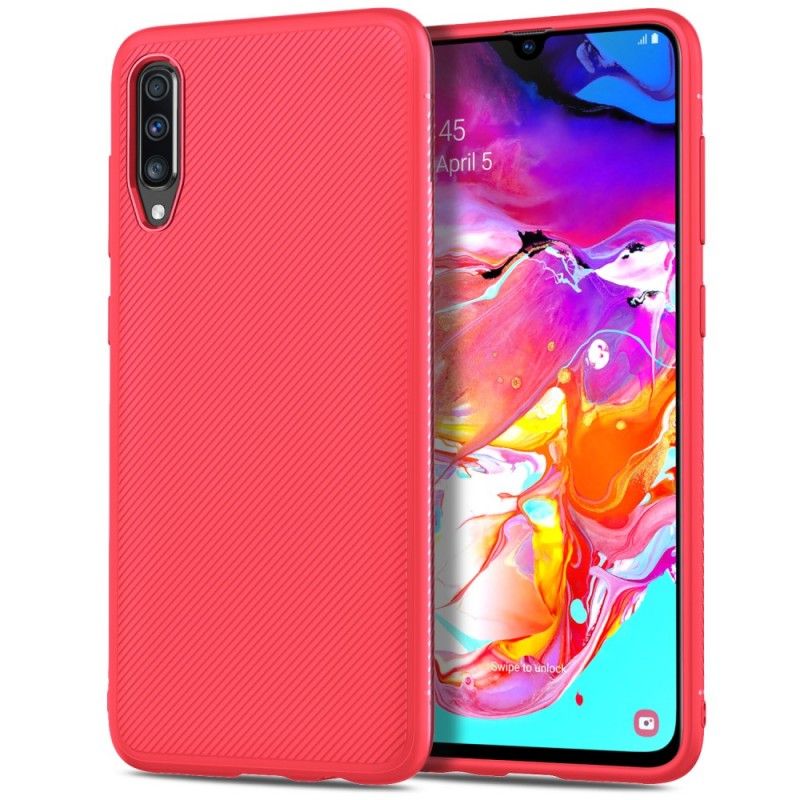 Deksel Samsung Galaxy A70 Svart Karbonfiber Twill Beskyttelse