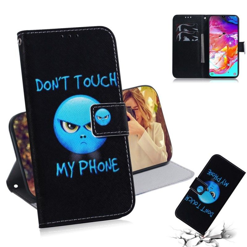 Folio Deksel for Samsung Galaxy A70 Emoji-Telefon