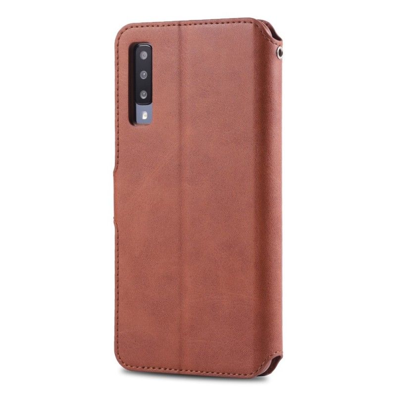 Folio Deksel for Samsung Galaxy A70 Svart Retro Azns