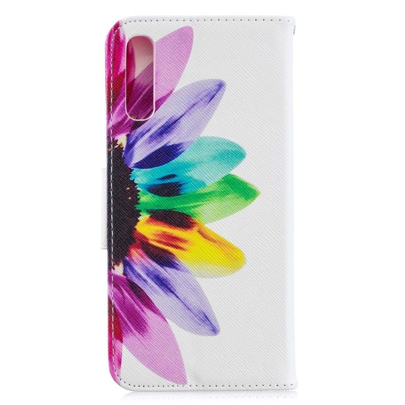 Folio Deksel Samsung Galaxy A70 Akvarellblomst Anti-fall