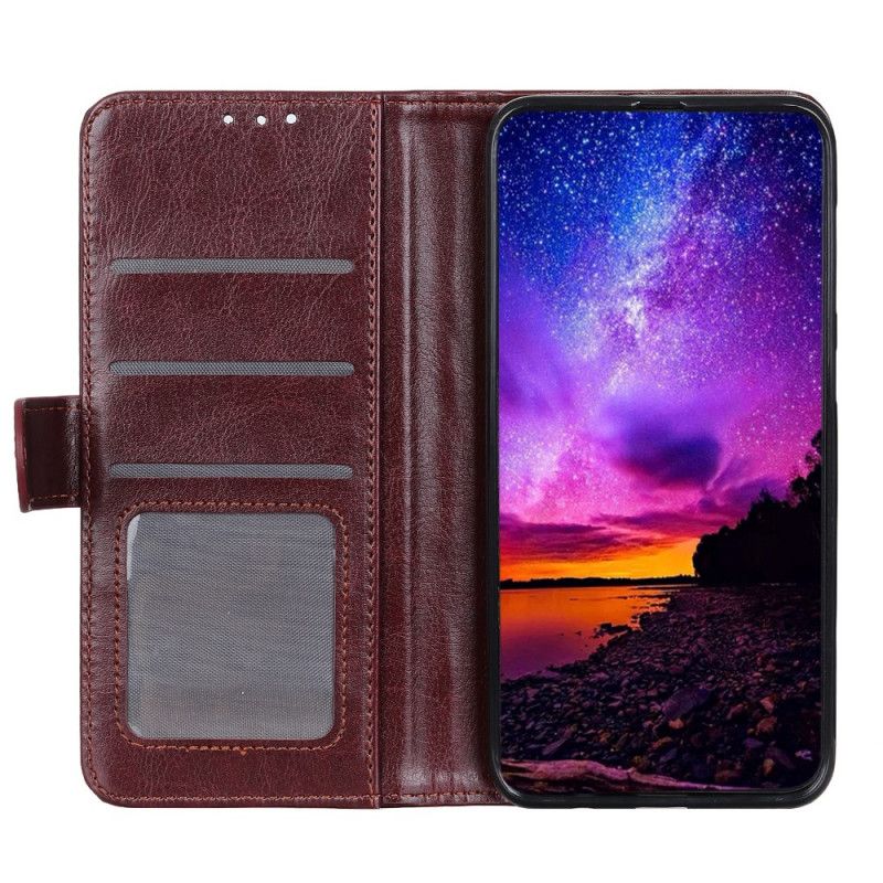 Folio Deksel Samsung Galaxy A70 Brun Fin Skinneffekt Anti-fall