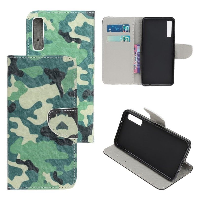 Folio Deksel Samsung Galaxy A70 Militær Kamuflasje