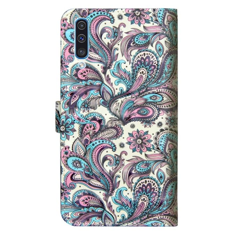 Folio Deksel Samsung Galaxy A70 Mønstrede Blomster Beskyttelse