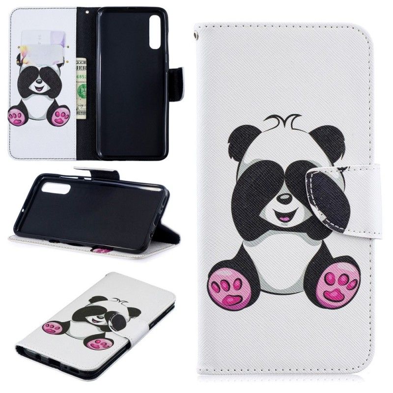 Folio Deksel Samsung Galaxy A70 Morsom Panda