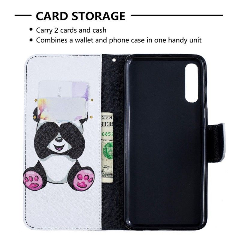 Folio Deksel Samsung Galaxy A70 Morsom Panda