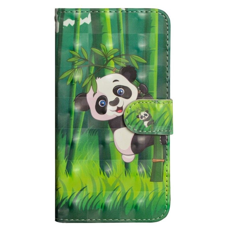 Folio Deksel Samsung Galaxy A70 Panda Og Bambus Anti-fall