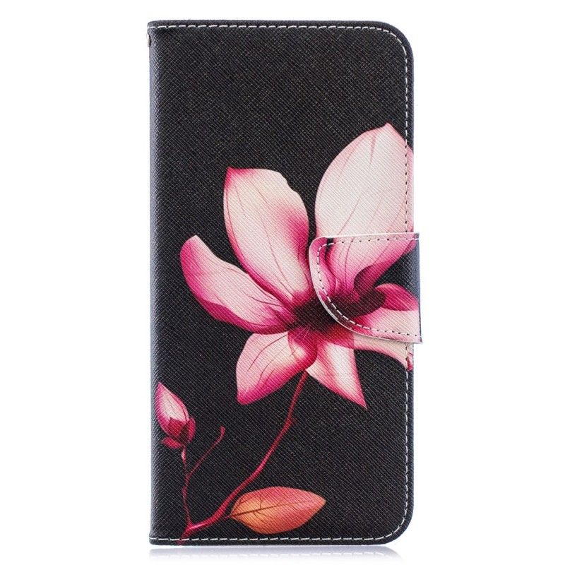 Folio Deksel Samsung Galaxy A70 Rosa Blomst Anti-fall